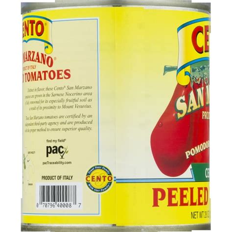 Cento San Marzano Whole Peeled Tomatoes with Basil Leaf, Certified (28 ...