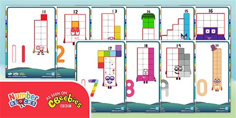 FREE! - 👉 Numberblocks 11-20 Numeral Display Posters