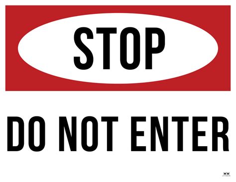 Do Not Enter Signs - 15 Free Printable Signs | Printabulls