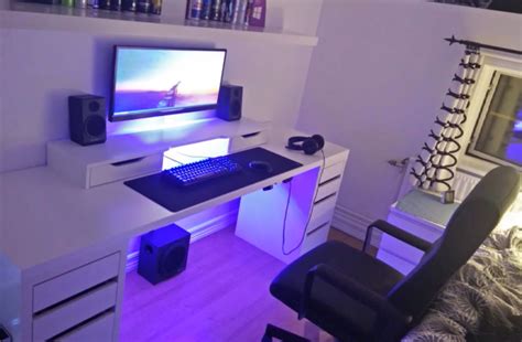 Single monitor setup | Room setup, Video game rooms, Childrens desk and chair