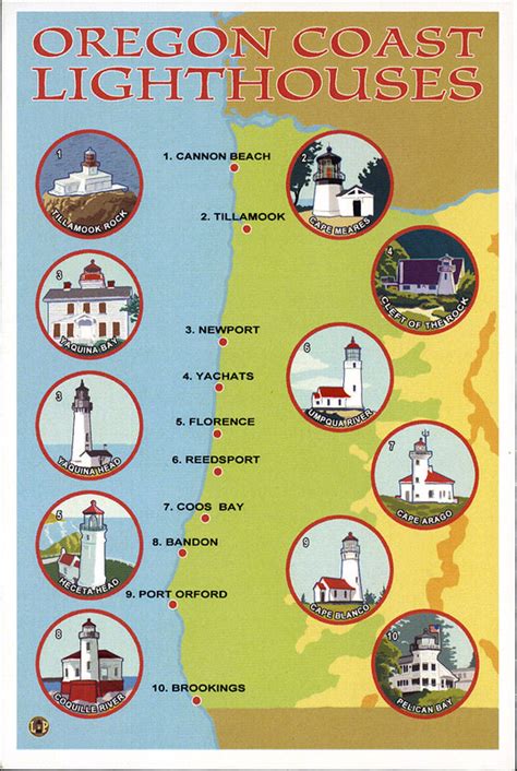 Oregon Coast Lighthouses Map – Map Of The World