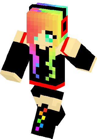 Emo Rainbow Girl Skin | Minecraft Skins