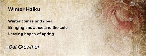 Haiku Poems About Winter