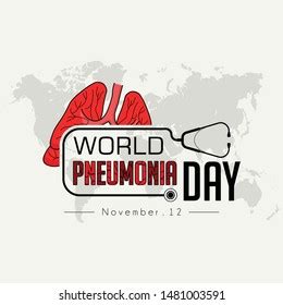 World Pneumonia Day Typography Logo Stethoscope Stock Vector (Royalty ...