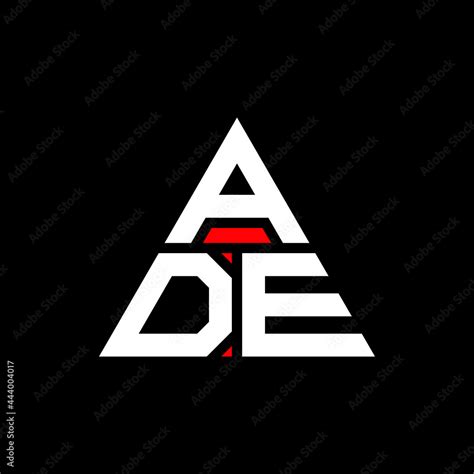 ADE triangle letter logo design with triangle shape. ADE triangle logo design monogram. ADE ...