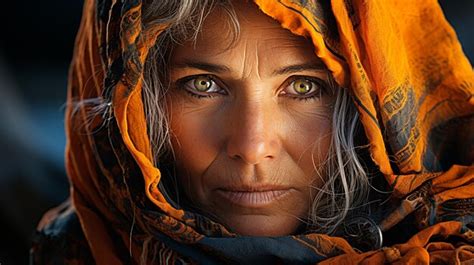 Premium AI Image | portrait of a beautiful woman with a blue eyes