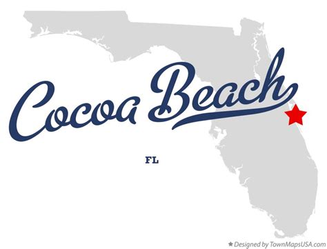 Map of Cocoa Beach, FL, Florida