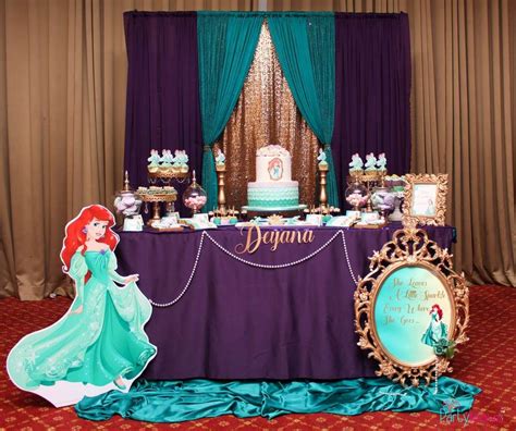 Princess Ariel Birthday Party | CatchMyParty.com | Ariel birthday party, Ariel birthday, Mermaid ...