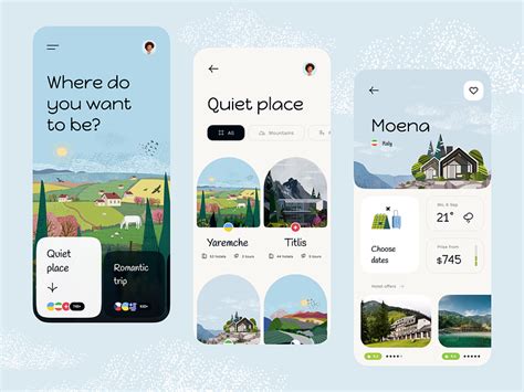 Travel service - Mobile app by Anastasia Golovko on Dribbble