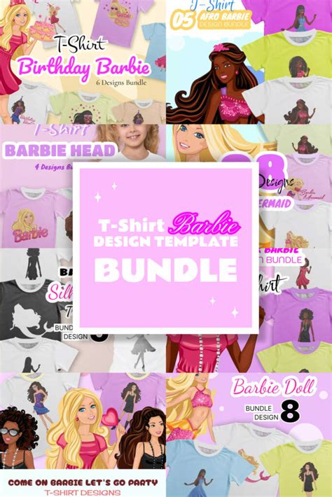 Barbie T-shirt Design Templates Bundle – MasterBundles