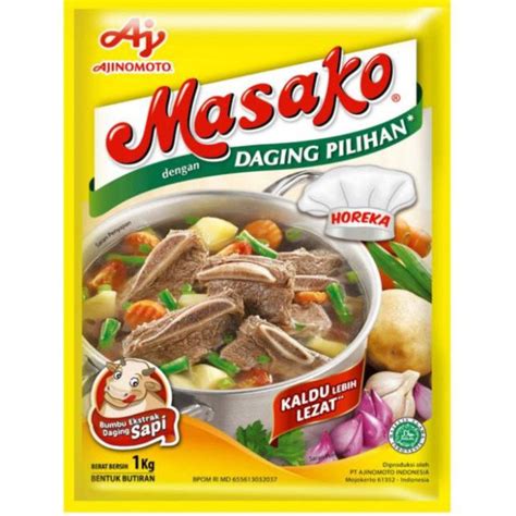 Masako Penyedap Rasa Sapi (Beef Flavoring), 1 kg - 35.2 Oz ( Pack of 2)