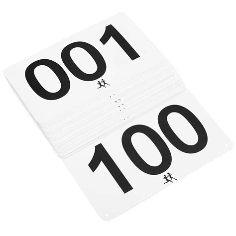 100 Packs Numbered Marathon Bibs, Running Numbers for Marathon Races ...