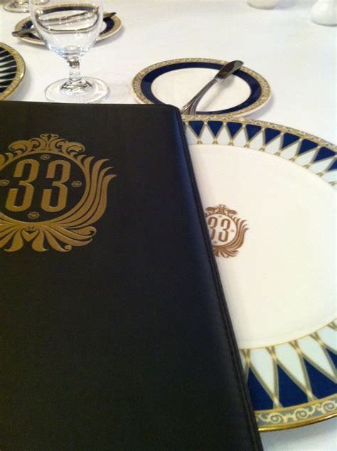 club 33 menu and plate - Disney Dose