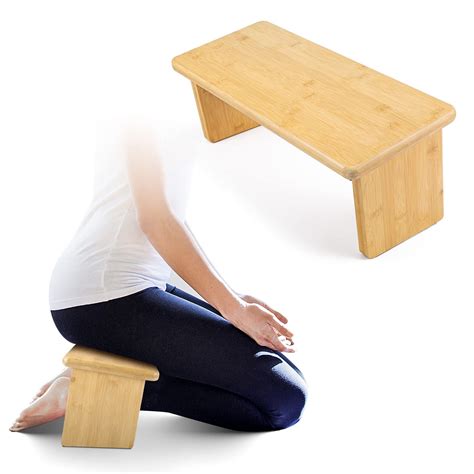 Buy Nnewvante Meditation Bench Kneeling Stool with Foldable Legs Hinges ...