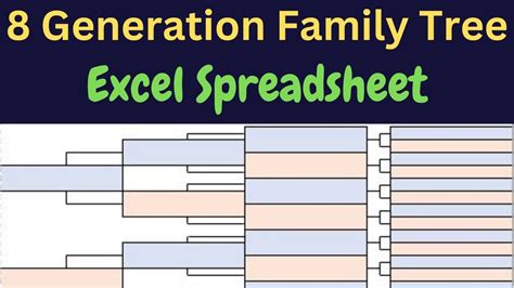 Create An 8-Generation Family Tree In Excel - YouTube