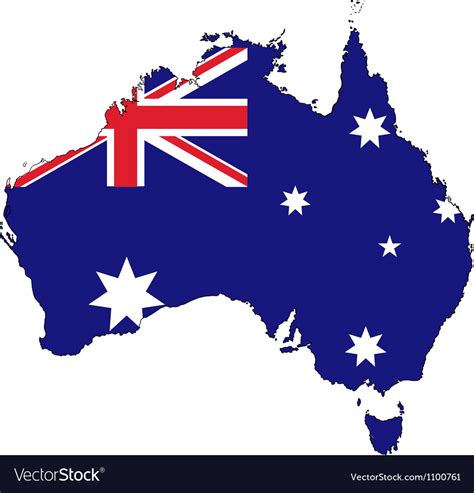 Australia map Royalty Free Vector Image - VectorStock