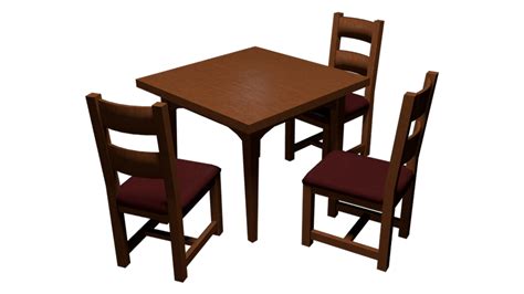 Dining Table and Chairs WIP by Under-Raggz on DeviantArt