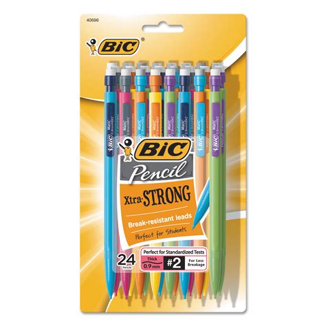 BIC Xtra-Strong Mechanical Pencil Value Pack, 0.9 mm, HB (#2.5), Black Lead, Assorted Barrel ...