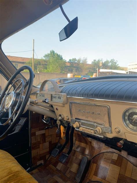 Vertical Shot of the Interior of an Old Volga Car. Yerevan, Armenia Editorial Image - Image of ...