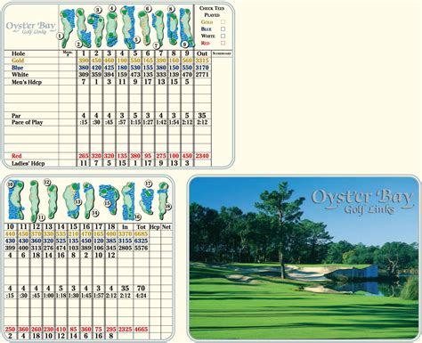 Oyster Bay Myrtle Beach Scorecard