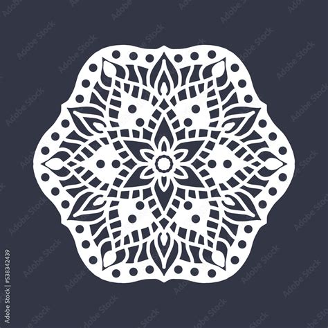 laser cut Mandala pattern. Stock Vector | Adobe Stock