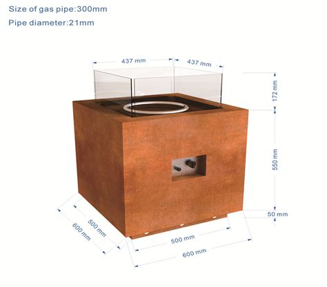 Indoor Corten Steel Fire Pit Oem Manufacture