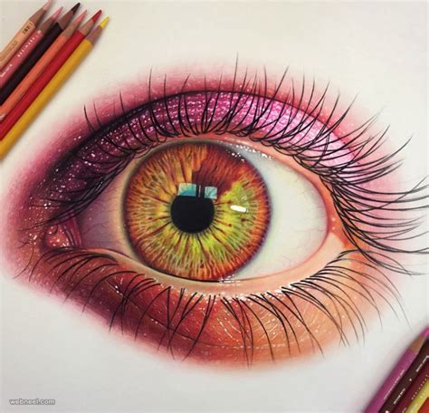 Eye Color Pencil Drawing By Morgan Davidson 7