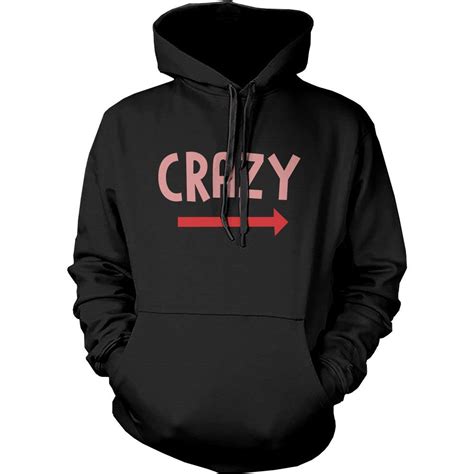 Funny Crazy and Crazier BFF Matching Best Friend Hoodies Front Back ...