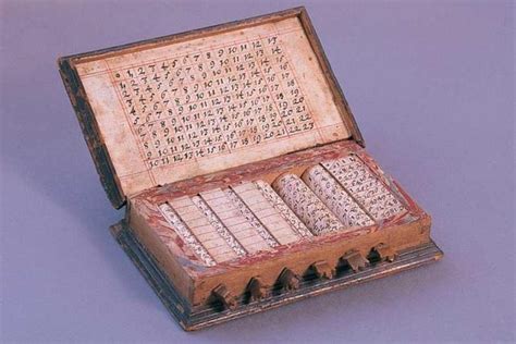 Napier's Bones - an early calculator. At Traquir House, Scotland ...