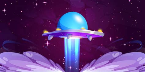 Free Vector | Alien spaceship in outer space