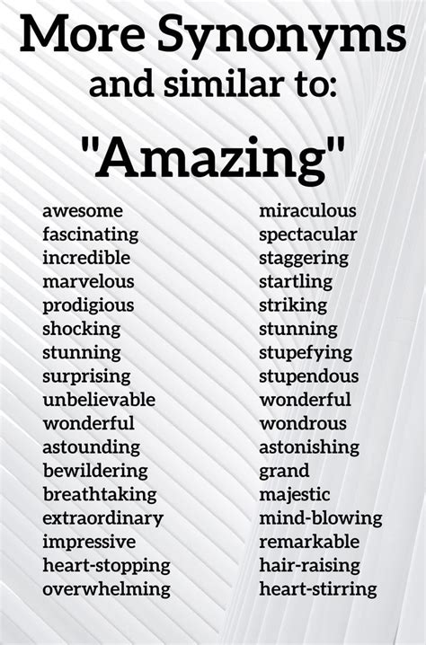 AMAZING synonyms : r/ENGLISH