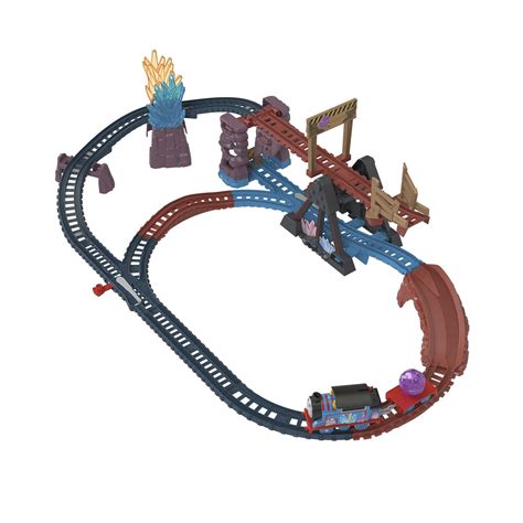 Buy Thomas & Friends Motorized Toy Train Set Crystal Caves Adventure with Thomas, Tipping Bridge ...