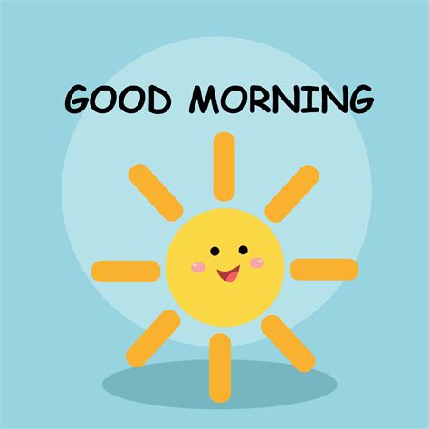 Cute sun smile good morning character vector template design illustration 2219501 Vector Art at ...