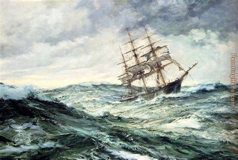 Ship On A Stormy Sea Painting at PaintingValley.com | Explore ...