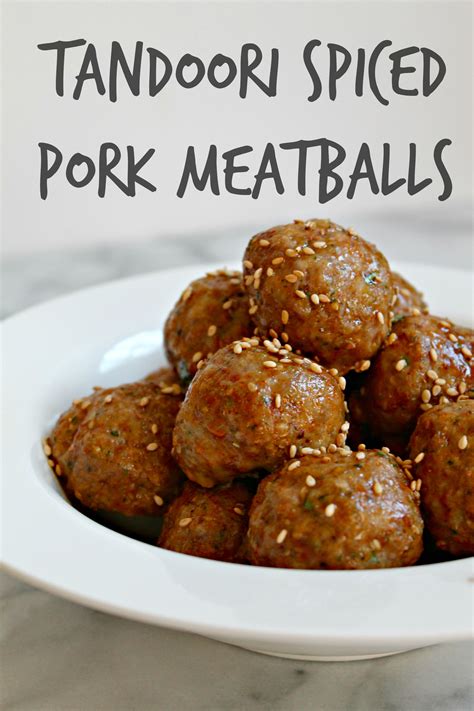 Tandoori Spiced Pork Meatballs - Cooking with Books