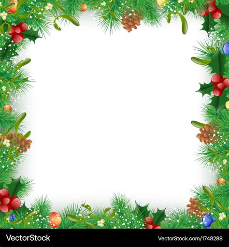 Christmas and new year frame Royalty Free Vector Image