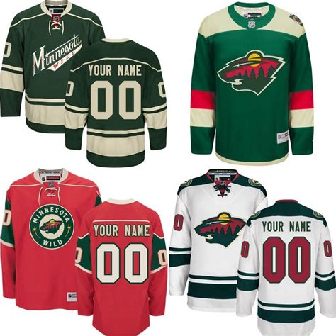 2017 Custom Minnesota Wild Jerseys Authentic Personalized Cheap Hockey ...