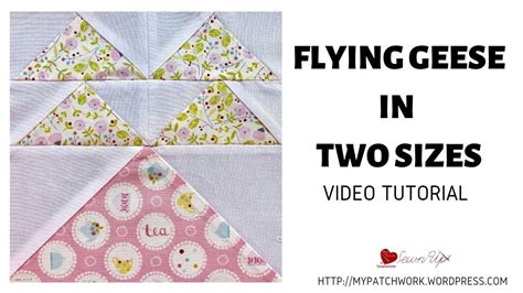 Flying geese small and large quilt block - video tutorial - YouTube