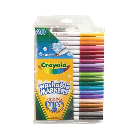 Crayola Washable Super Tip Marker Set, 20-Color - Walmart.com - Walmart.com