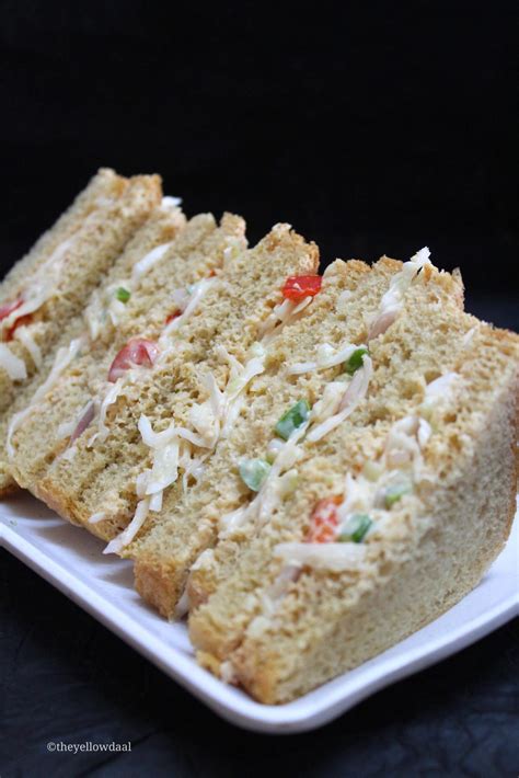 Coleslaw Sandwich, Quick Veg Sandwich