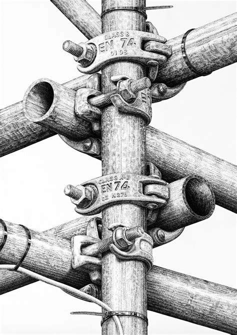 nick cheeseman - Art Work - Dot Drawings | Scaffolding, Dotted drawings, Art alevel