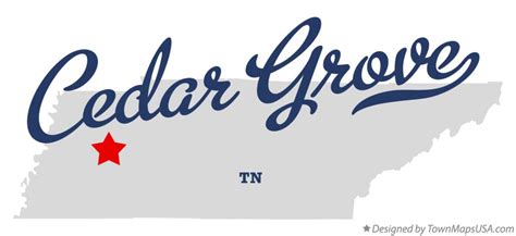 Map of Cedar Grove, TN, Tennessee
