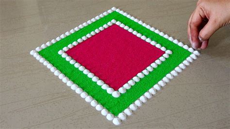 Easy And Simple Diwali Rangoli Designs | Easy Deepavali Rangoli Designs | Deepavali Kolam ...