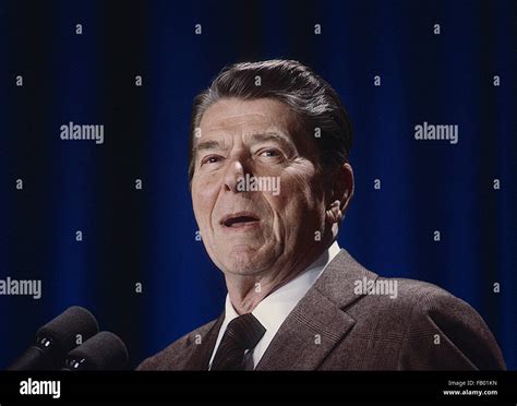 Washington, DC., USA, MAY 1984 President Ronald Reagan portrait Credit: Mark Reinstein Stock ...