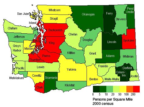 Olympic Peninsula Community Museum - Population Density Map