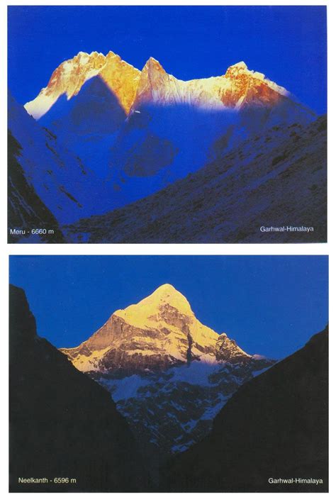 Neelkanth and Meru Peak of Himalayas(2 Postcards)5 x 6.75 inches - Unframed