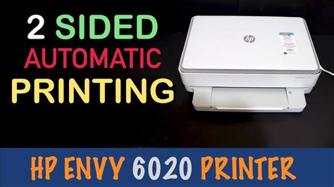 HP ENVY 6020 Double Sided Printing - Automatic Setting. - YouTube