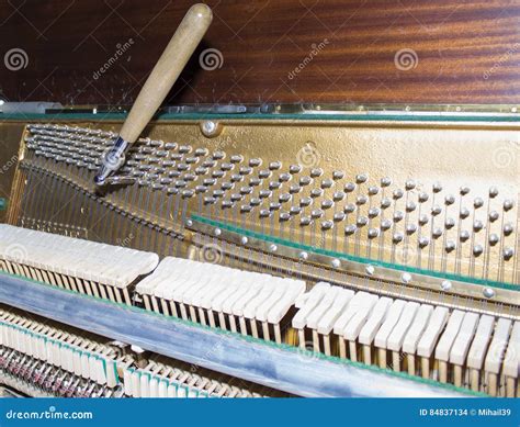 Detailed View of Upright Piano during a Tuning Stock Photo - Image of ...