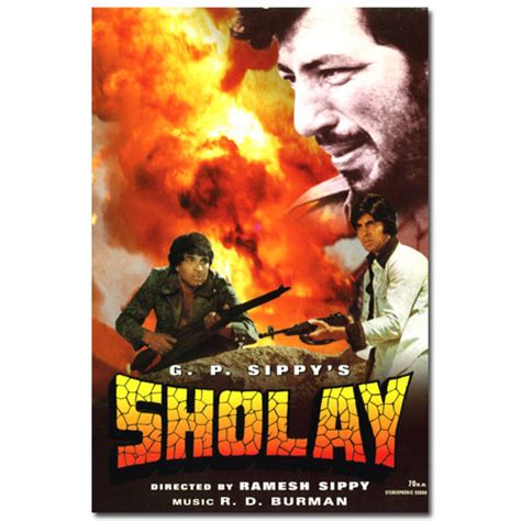 Sholay Movie Poster - bollywood posters [sholayposterQE0] Buy online gifts for birthday, anniversary