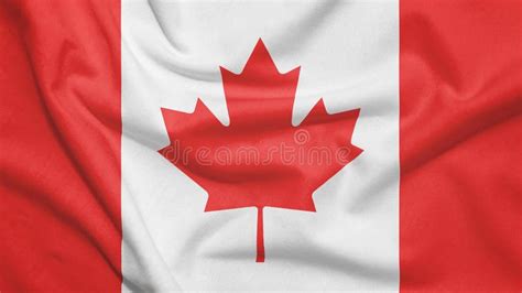 Canada Flag with Fabric Texture Stock Illustration - Illustration of ...